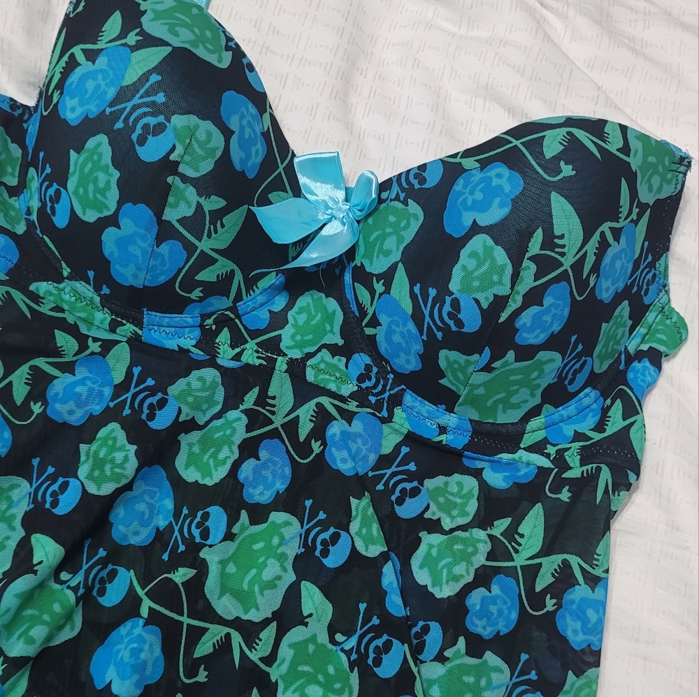 Floral Skull Torrid Babydoll